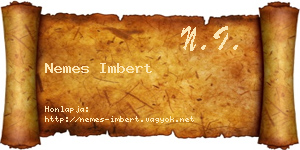 Nemes Imbert névjegykártya